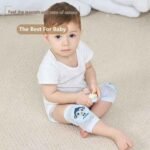 Cute Baby Knee Pads with Spongy Anti-Slip Pads – Adjustable, Breathable & Protective (0–4 Years, Green, 1 Pair)