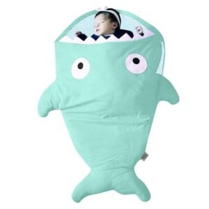 Soft Plush Shark Shaped Multi-colored Sleeping Bag